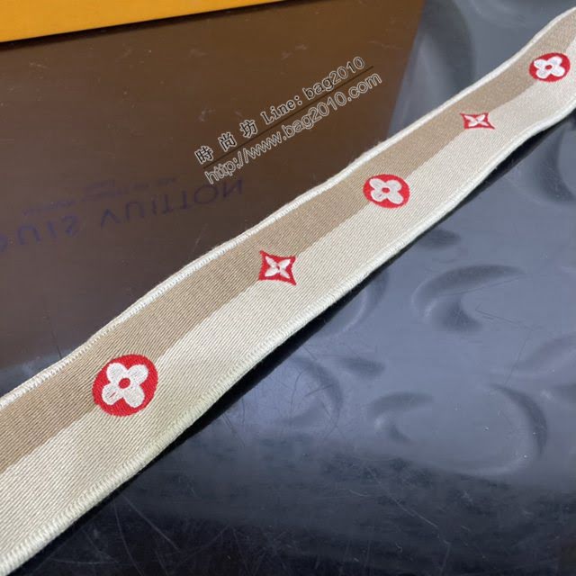 LOUIS VUITTON專櫃新款肩帶 路易威登品牌標識織紋花卉兩面肩帶 LV字母拼接肩帶 J02505  ydh4097